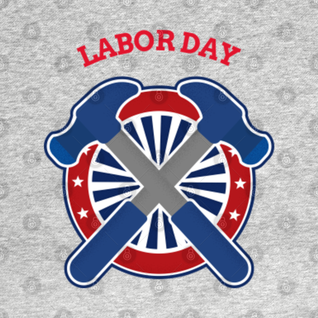 Labor Day American Flag Colors Labor Union - Labor Day - Crewneck